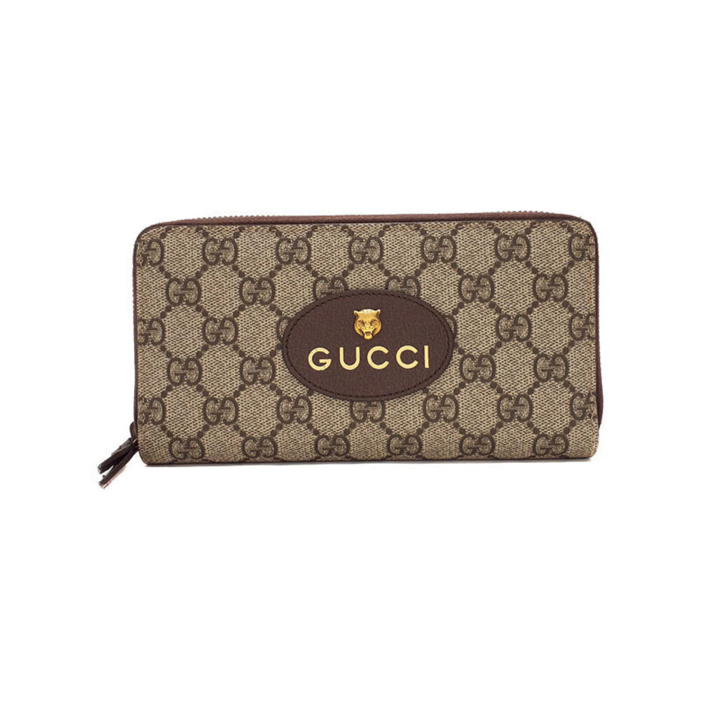 Gucci Neo GG Supreme Zip Around Wallet Round Zipper Long